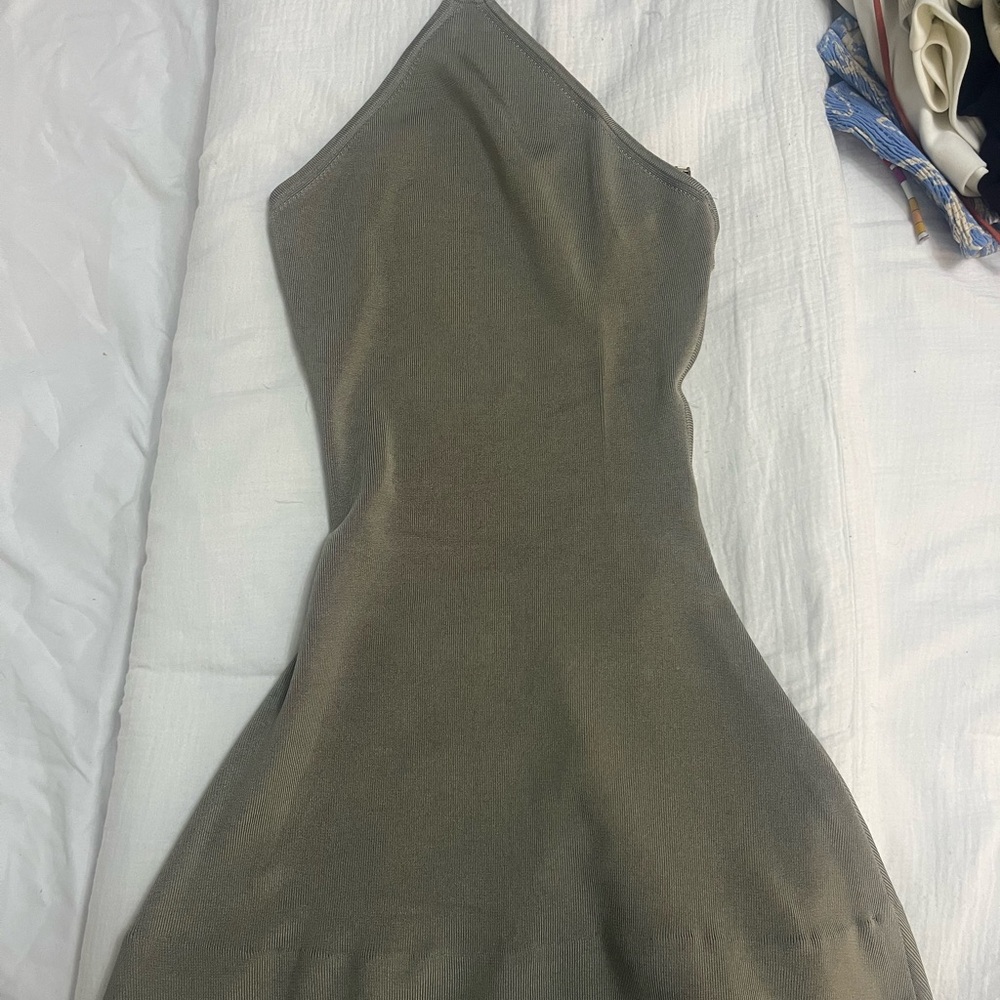 Grey backless Dress